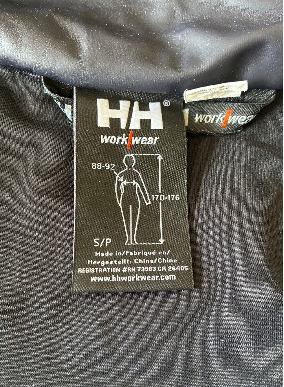 Helly Hansen Small workwear jacket excellent condition black unisex zip front